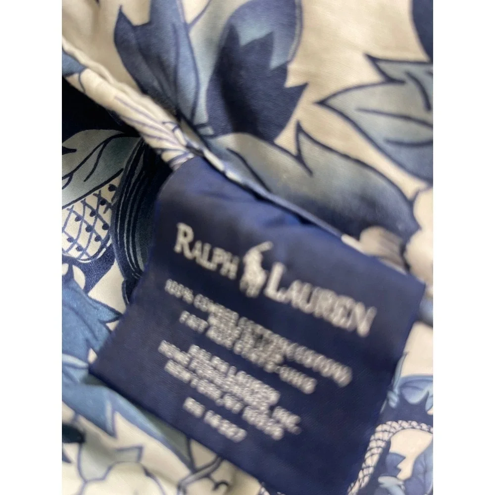 Ralph Lauren Comforter Twin Blue White Porcelain Nanking Chinoiserie Cotton USA